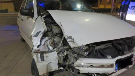 Sufre un accidente en Tudela sin carnet, sin seguro y superando la tasa de alcohol