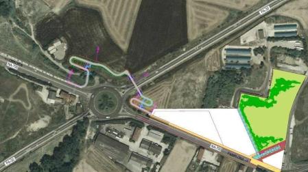 La pasarela de Orkoien contará con una senda de acceso de 430 metros