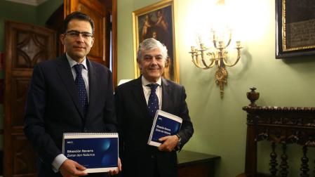 Miguel Cardoso, economista jefe para España de BBVA Research, y Carlos Gorría, director Territorial Norte de BBVA.