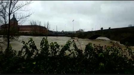 Inundaciones en Pamplona - Puente de Santa Engracia