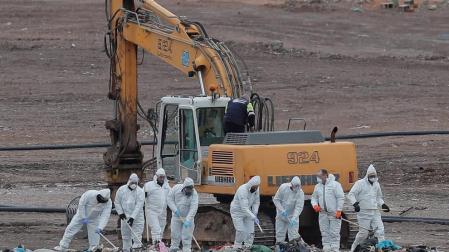 Búsqueda del cuerpo de Marta Calvo en el vertedero de Dos Aguas (València).