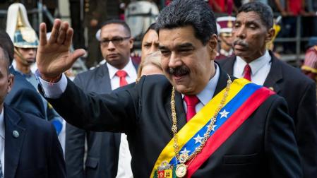 El presidente de Venezuela Nicolás Maduro, en un acto para conmemorar los 20 años de la Constitución de la República Bolivariana