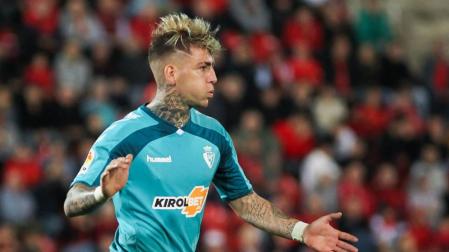 Brandon Thomas, delantero de Osasuna, en un partido de la LaLiga Santander.