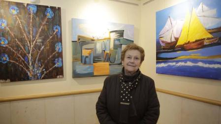 Tomasa Arístregui, vecina de Huarte, protagoniza su primera exposición a sus 90 años
