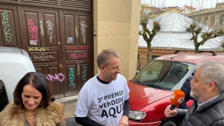 El tercer premio, el 750, deja cinco millones de euros en la calle Aldapa, en Pamplona