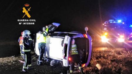 Dos heridos, uno de ellos grave, en un choque frontal en la N-121-A en Olite