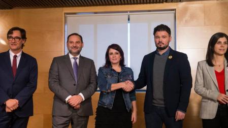 Reunión entre PSOE y ERC el pasado 28 de noviembre.