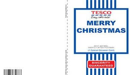 Tarjeta navideña de Tesco.