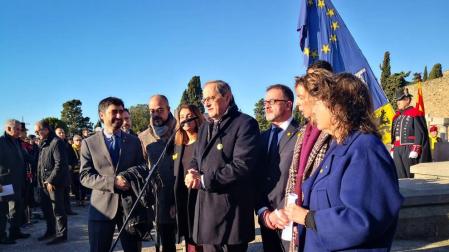 El presidente de la Generalitat, Quim Torra, en la ofrenda anual a la tumba del expresidente de la Generalitat Francesc Macià.