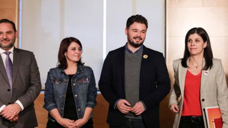 Reunión entre PSOE y ERC de cara a la investidura de Pedro Sánchez