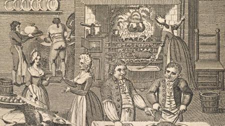 Grabado del recetario 'The Housekeeper's Instructor'