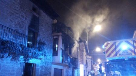 Un herido en el incendio de una vivienda en San Martín de Unx