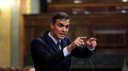 Pedro Sánchez, en el Congreso.
