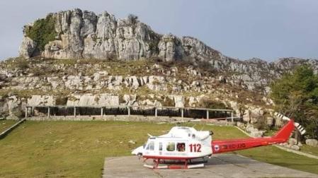 Evacuan en helicóptero a un pamplonés herido en el Pico de las Nieves, en Cantabria