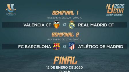La Federación anuncia los horarios de la Supercopa de España