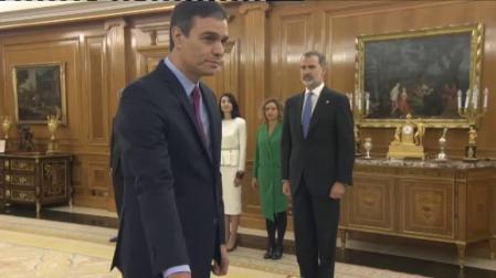 Pedro Sánchez promete su cargo ante el rey