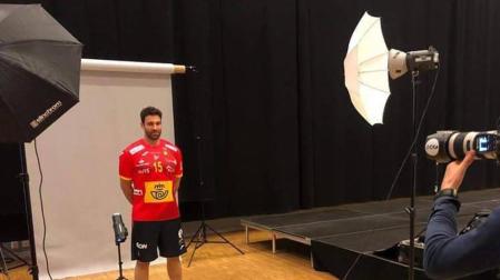El navarro Iosu Goñi, este miércoles en Trondheim (Noruega) en la sesión fotográfica previa al comienzo del Europeo.