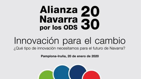 Cartel de la jornada 'Alianza Navarra por los ODS 2030. Innovación para el cambio'