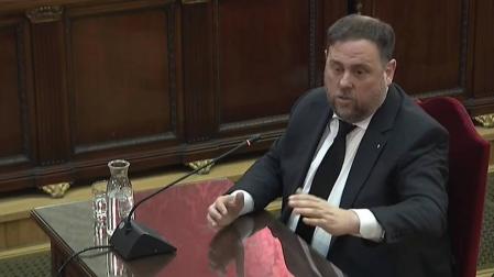 Junqueras, declarando en el juicio.