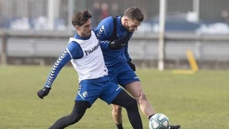 El lateral de Osasuna, Nacho Vidal, en un entrenamiento