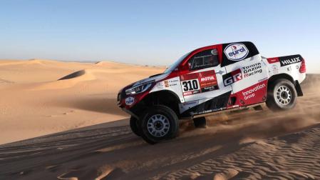 Coche de Fernando Alonso en la octava etapa del Rally Dakar