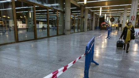 Continúan los problemas de goteras en la estación de autobuses de Pamplona
