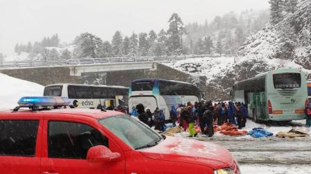 Dispositivo de seguridad de Policía Foral en Belagua por la campaña de esquí