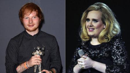 Adele y Ed Sheeran, los artistas de mayor éxito comercial en la última década
