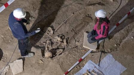 Fotos de las excavaciones arqueológicas en el Monasterio de Irache