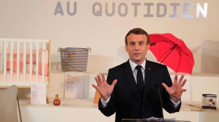 Emmanuel Macron, en una rueda de prensa en el Elíseo.