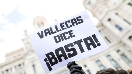 Protesta de vecinos de Vallecas.