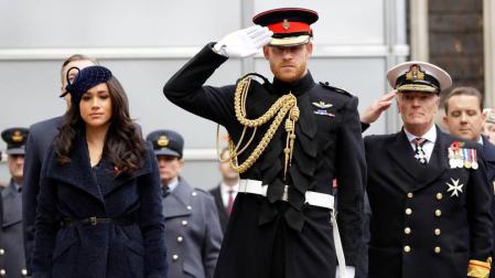 Los duques de Sussex asistieron al servicio religioso en la abadía de Westminster en honor de los caídos