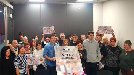 Los convocantes de la huelga.