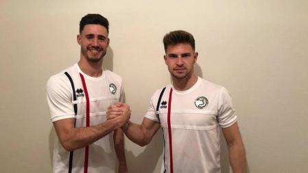 El día soñado para los futbolistas navarros Íñigo Zubiri e Iván Garrido