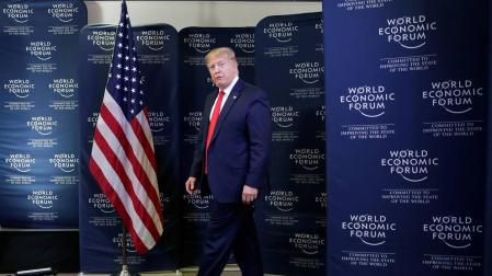 Trump, en el Foro Económico Mundial de Davos (Suiza).