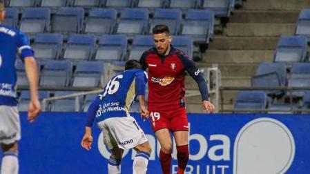 Kike Barja, durante el partido de Copa del Rey contra el Recreativo de Huelva