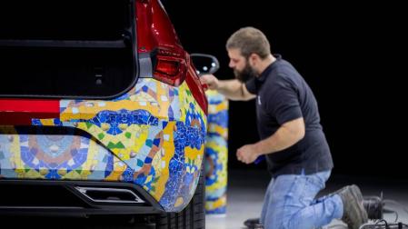 Foto del Seat León camuflado