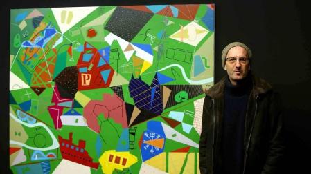 Juan Sukilbide presenta una exposición llena de símbolos, líneas y color