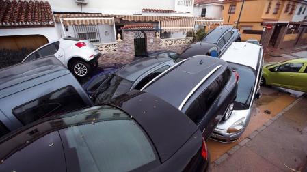 Calles anegadas y desalojos en Málaga