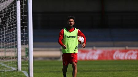Rubén García, en uno de los últimos entrenamientos en Tajonar.