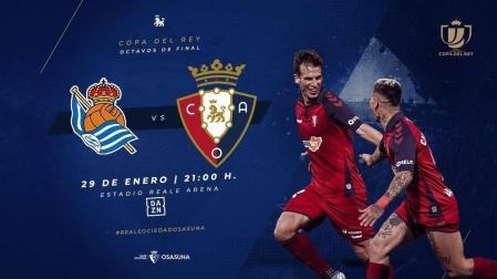 El partido Real Sociedad-Osasuna de Copa se jugará finalmente el miércoles 29