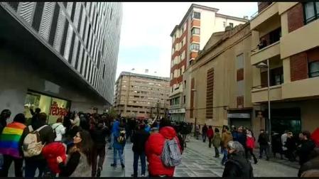 Vídeo de la manifestación de la huelga abertzale al lado de El Corte Inglés