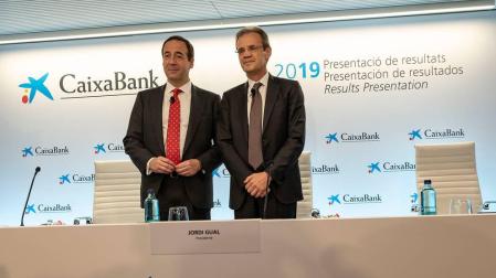 El Consejero Delegado, Gonzalo Gortázar, y el presidente de CaixaBank, Jordi Gual, presentan los resultados de 2019.