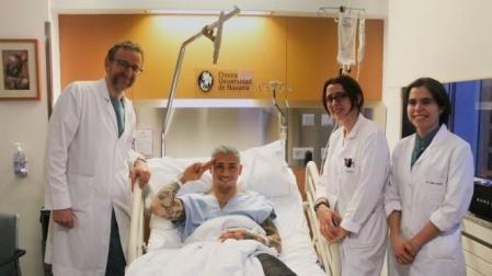 Chimy Ávila, tras la operación realizada en la Clínica Universidad de Navarra