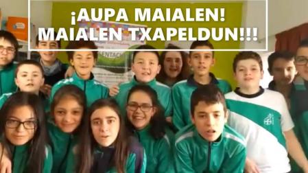 Escolares de La Presentación FESD de Villava envían su apoyo a Maialen Gurbindo