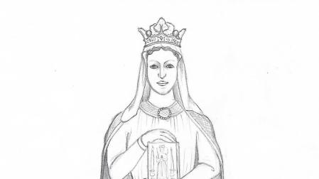 Berenguela de Navarra, en una figura de la comparsa Perrinche