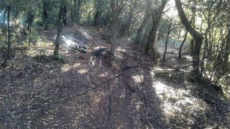 Imagen de la cuerda que se encontró Gorka del Campo en la subida a Montejurra.