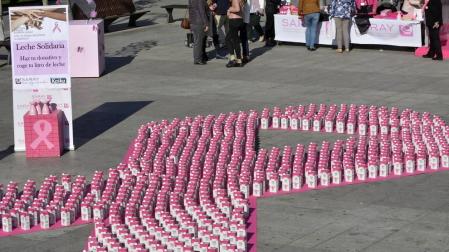 La organización organizó el acto con motivo del próximo Día Internacional del Cáncer de Mama.