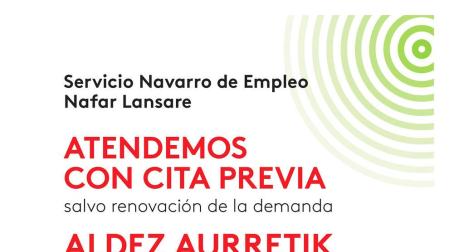 Comienza a funcionar la cita en la Agencia de Empleo de Tudela