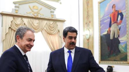 Rodríguez Zapatero se reúne por sorpresa con Maduro en Caracas
